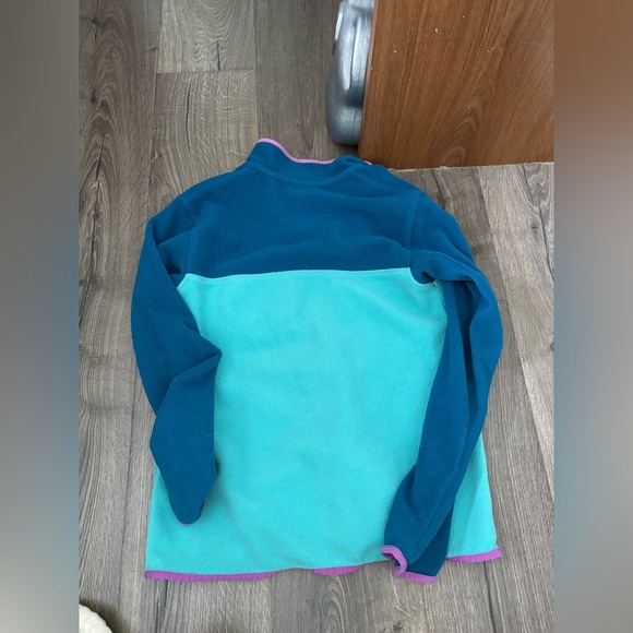 Patagonia Teal and Pink Fleece Pullover - Picture 2 of 3